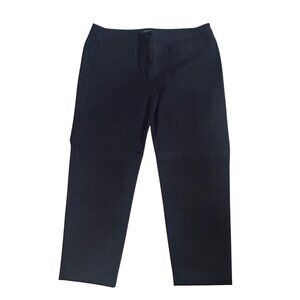 Talbots Womens Signature Black Slim Cropped Pants Size 16 Cotton/Spandex 1859